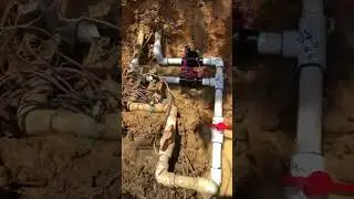 Before and after sprinkler valve replacement & redesign. Leak @ valve non-pressure side.