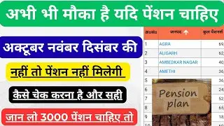 Up October November December pension latest news। Old widow viklang pension kab ayegi। Up uk pension
