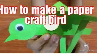 How to make a paper craft bird / Flying bird with paper / How to make flying bird craft