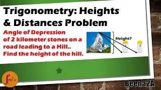 Trigonometry: Heights and Distances Chapter 13 Problem 17, 2nd PUC, Class 10, CBSE, ICSE, NCERT