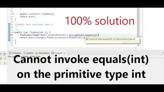 Cannot invoke equals(int) on the primitive type int solve with 100% Solution