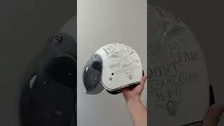 Capacete Vintage com viseira Bolha