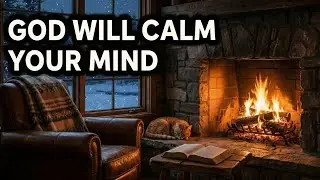 Stop Racing Thoughts & Sleep 💤 Bible Affirmations for Anxiety (Fire Sounds)
