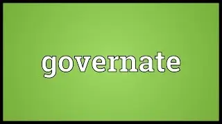 Governate Meaning