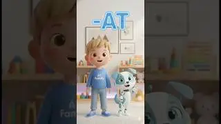 AT Word Family | Learn to Read CAT BAT HAT 📚 #Shorts