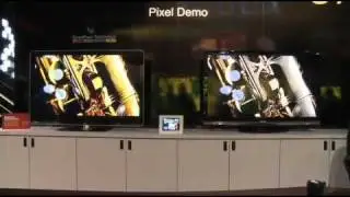 CES 2010 video - Quad Pixel TV by Sharp has a yellow streak