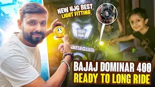 New HJG Light Fitting My Bajaj Dominar 400 !! Ab Time A Raha Long Trip Ka 🥰
