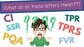 What is CI? TPR? TPRS? PQA? SSR? FVR?