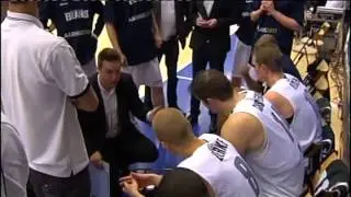 Thomas L&aelig;rke #8 (White Jersey) Bakken Bears vs. Ural Ekaterinburg (Russia) - EuroChallenge