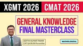 General Knowledge Revision XGMT & CMAT 2026 || XGMT CMAT 2026 General Awareness Final Masterclass