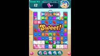 Candy Crush Saga, уровень 16320. Получите сахарные звёзды. Выполните 32 хода.