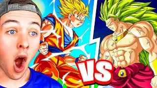 Reacting to GOKU and VEGETA vs BROLY! (DRAGON BALL Z)