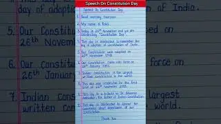 10 lines speech on Constitution Day/Constitution day speech #shorts #ashortaday #youtubeshorts