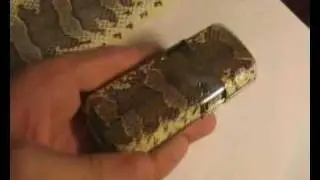 MJ Vertu Constellation White Gold Python Genuine Leather Pink Diamond Unique Box Cut