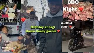 kishor Solti Ko Birthday Ko Din / BBQ 🍗 Night / Late Night Ride Chandeshori ✅/Modified Bullet 