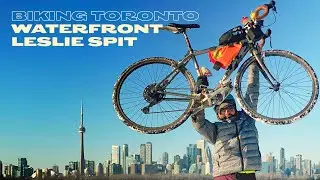 Biking Around Toronto - (Full Ride) Ride along Waterfront to Leslie Spit Tommy Thompson Park