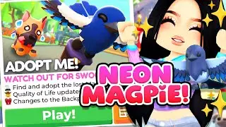 *NEW* NEON MAGPIE +ALL TRICKS in Adopt Me! (roblox)