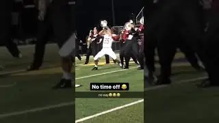 He's on the football team and band 😂
