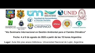 4to Seminario Internacional en Gestión Ambiental para el Cambio Climático