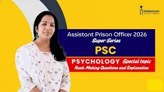 Assistant Prison Officer | Important questions | Psychology