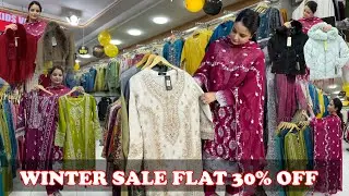 Winter Stitched Embroidered Dresses | Long Jackets & Capshawls | Semi-Formal Sale 30% OFF &ndash; Shop Now