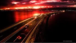 Breathtaking Sunset at Cebu-Cordova Link Expressway (CCLEX)