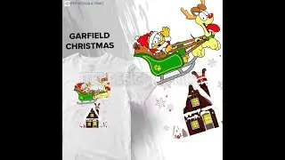 Garfield Christmas Santa Claus Baby Girl Dress Budak Perempuan Dresses Clothes Shirt Kemeja Lelaki B