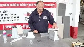 Randabschluss Stelzlager zur Wand mit der Rand Bodenkantenklammer