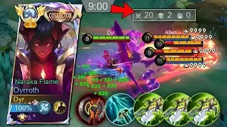 WTF DAMAGE!! NEW DYRROTH LIFESTEAL + DAMAGE HACK CHEAT BUILD!! - Mobilelegends dream gamer 
