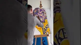 WIP on this new Kobe painting #kobebryant #kobe #painting #artist #artwork #art #arttutorial
