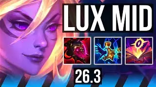 LUX vs YASUO (MID) | Good KDA: 10/1/10 | KR Challenger | 26.3