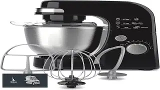 Hamilton Beach Electric Stand Mixer 4 Quarts Dough Hook Flat Beater Attachments