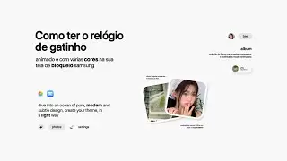 ♡ㅤComo ter o relógio de gatinho animado na sua tela de bloqueio samsung
