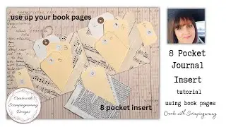 8 pocket journal insert using just book pages