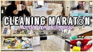 MARATÓN DE LIMPIEZA🧽🧼/ LIMPIA CONMIGO TODA LA CASA / 1 HOUR CLEANING MARATHON