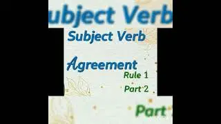 subject verb agreement /rule 1 part 2/singular and pleural subject,verb,pronoun #angrejibeats#shorts