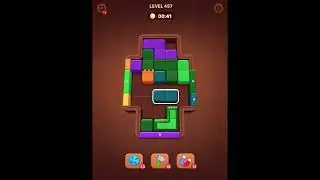 Wood Away Block Puzzles Levels 451-452-453-454-455-456-457-458-459-460 Walkthroughs