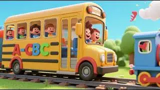 ABC Bus and the School Train Song | Learn ABCs with Nursery Rhymes & Kids Songs