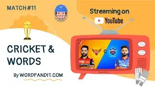 IPL-2020 Match-11 | SRH vs. DC | Sunrisers Hyderabad vs. Delhi Capitals [Learn Words with WP]