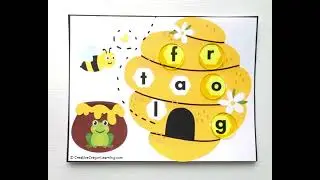 Beehive Spelling Buzz | Spring CVC & CVCC Literacy for Kindergarten & 1st Grade