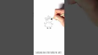 🐼 Peggi Panda from Peppa Pig 🐷 Fun Cartoon Drawing ✏️🎨💫 #shorts #drawing #RavlykArt