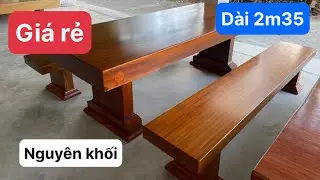 Bộ k3 nguy&ecirc;n khối gỗ g&otilde; đỏ | đồ gỗ tuấn anh