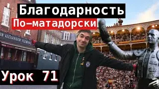 Урок 71. Благодарность по-матадорски.