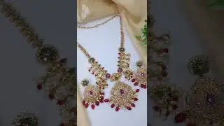 CZ STONES HARAM SHORT & LONG🌸#jewellery #jewellerydesign #czharam