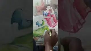 beautiful water colour composition🖌️🖌️🎨#shorts #drawing #painting #reels #shortsvideo #youtubeshorts