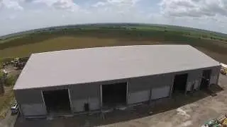 Partially completed 7,500 tonne grain store in Kent - Aerial Footage