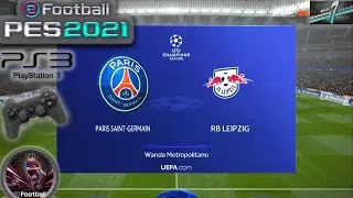 PSG Vs RB Leipzig UCL Group Stage eFootball PES 2021 || PS3 Gameplay Full HD 60 Fps