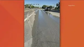 Concrete spill slows Highway 44 traffic in Eagle