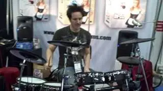NAMM 2009 Glen Sobel at Steven Slate Drums booth Vdrums