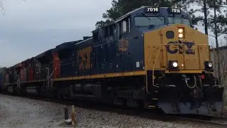 CSX 7016 with CN Power Trailing Leads CSX Q648 - 2-26-22